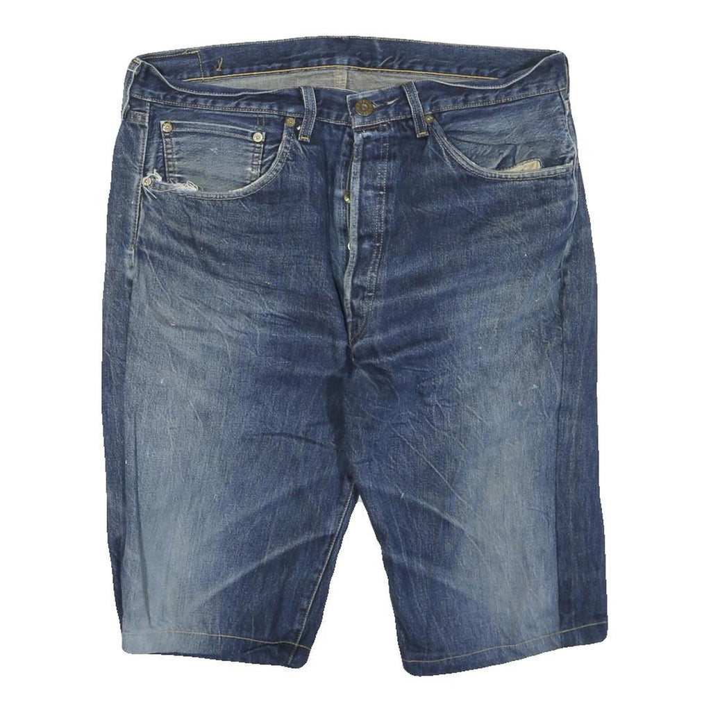 LEVI'S Mens Denim Blue Casual Shorts L W36 Cotton Blend Relaxed Fit