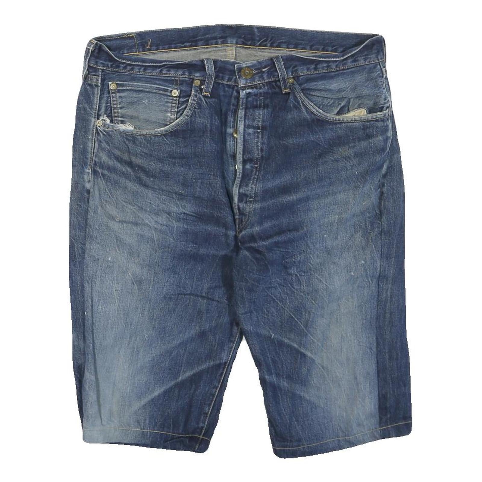 LEVI'S Mens Denim Blue Casual Shorts L W36 Cotton Blend Relaxed Fit