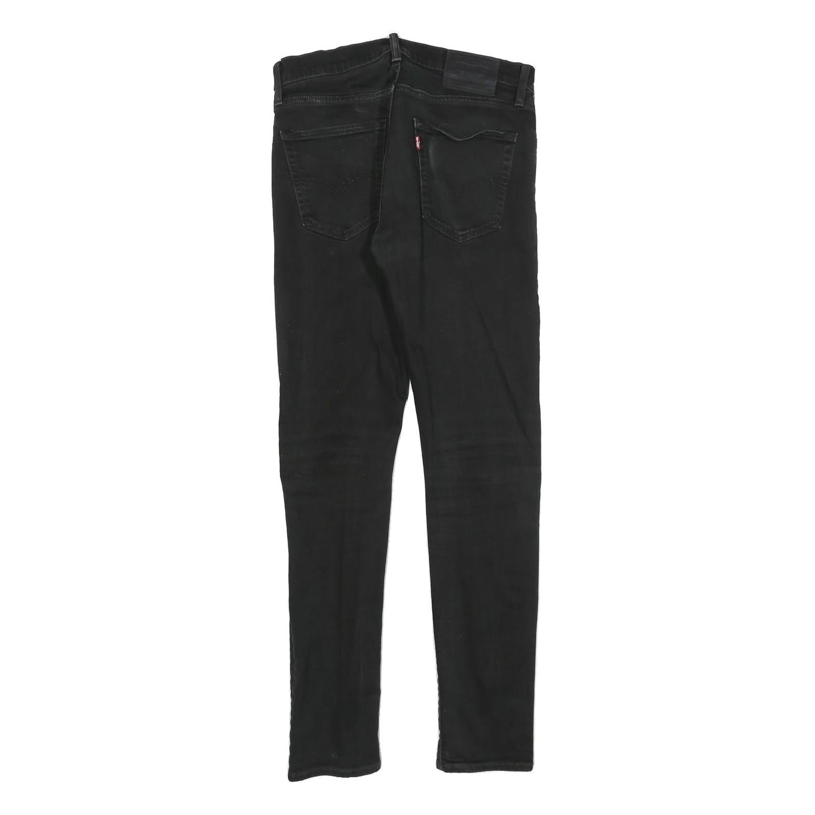 LEVI'S 512 BIG E Mens Slim Black Denim Dark Jeans W32 L30 Stretch Cotton Blend