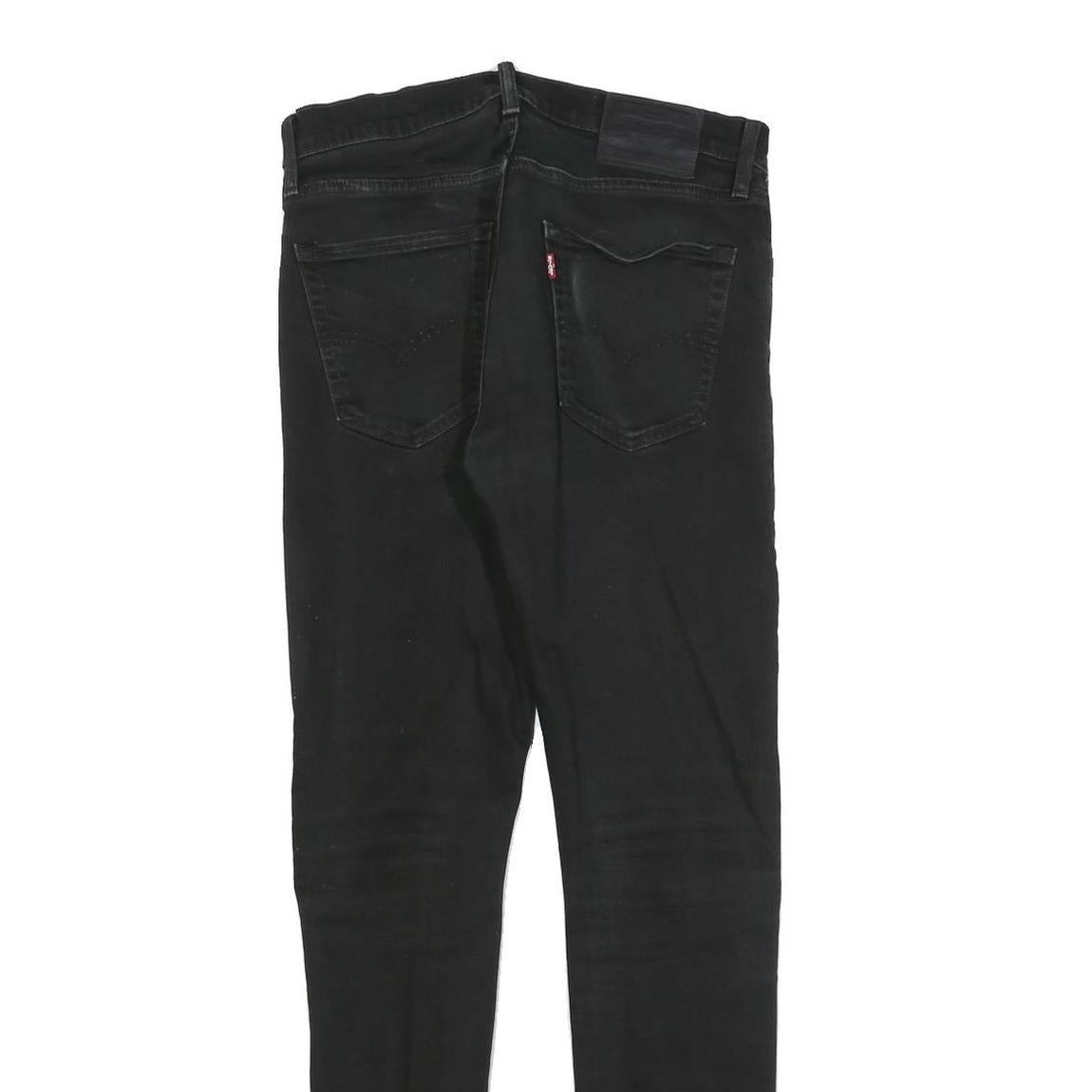 LEVI'S 512 BIG E Mens Slim Black Denim Dark Jeans W32 L30 Stretch Cotton Blend