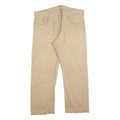 LEVI'S Mens Cotton Blend Beige Relaxed Straight Trousers W36 L30 Casual Zip