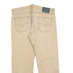 LEVI'S Mens Cotton Blend Beige Relaxed Straight Trousers W36 L30 Casual Zip