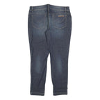 JECKERSON Womens Blue Regular Straight Denim Jeans W33 L30 Stylish Cotton Blend