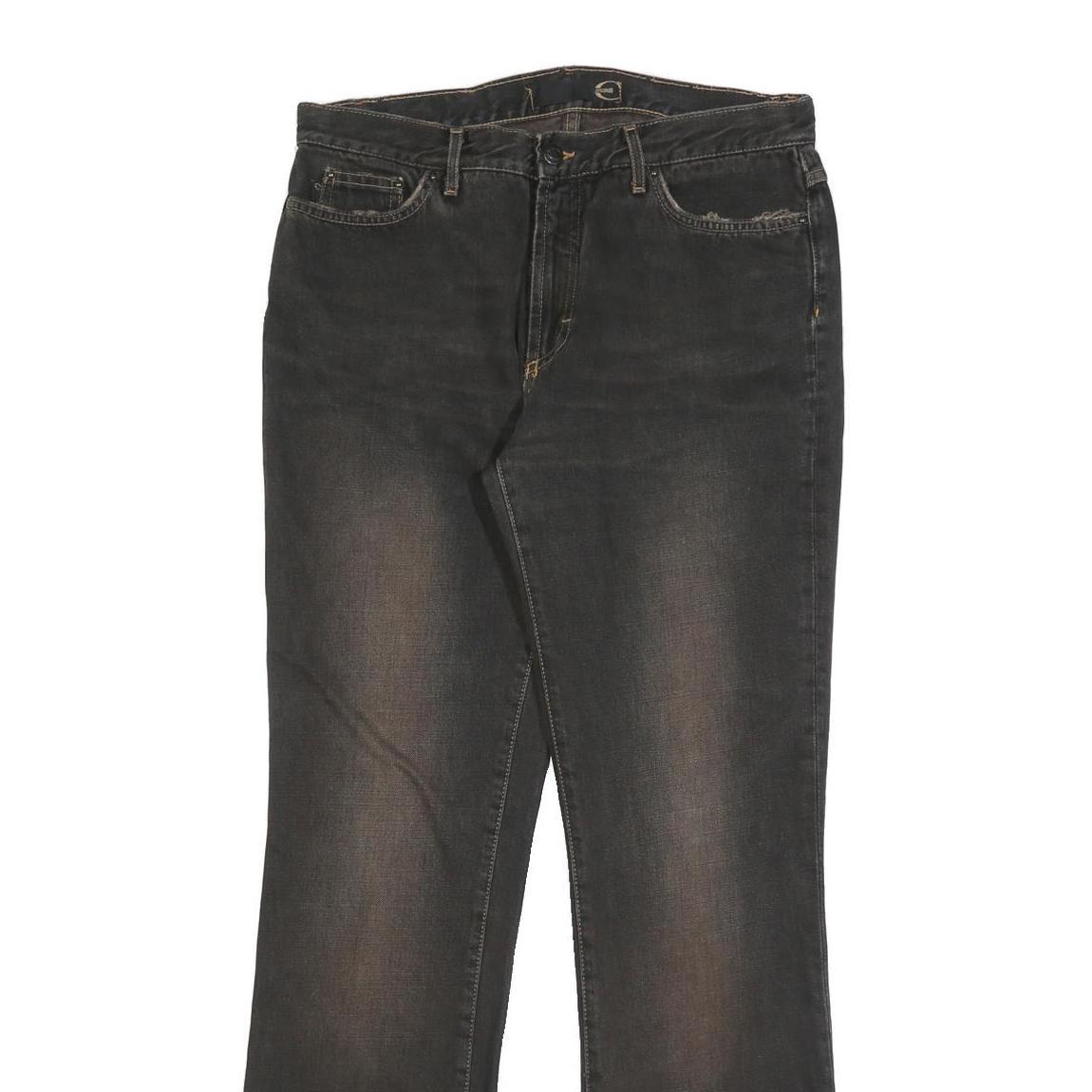 JUST CAVALLI Womens Regular Fit Black Denim Jeans W32 L32 Stylish Cotton Blend