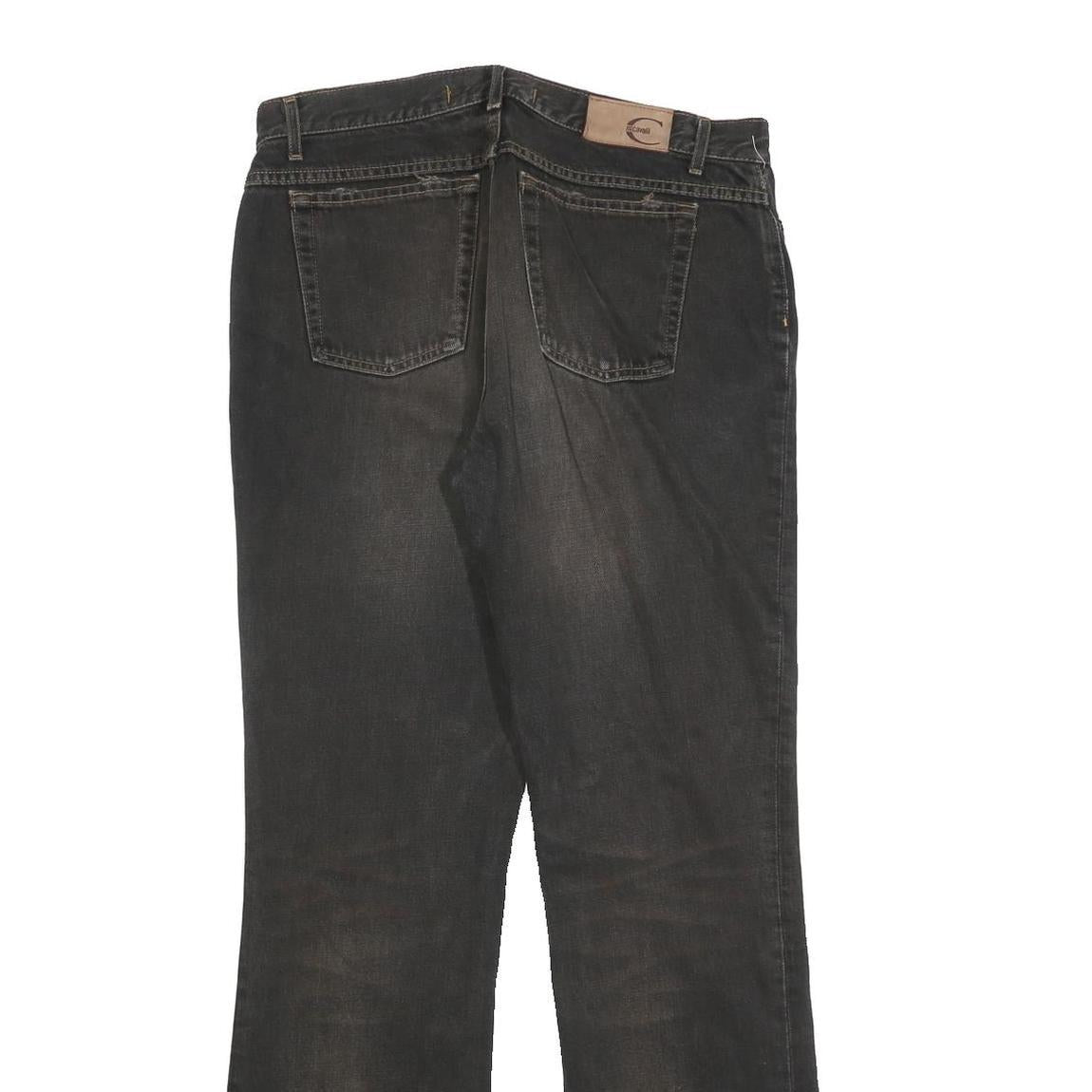 JUST CAVALLI Womens Regular Fit Black Denim Jeans W32 L32 Stylish Cotton Blend