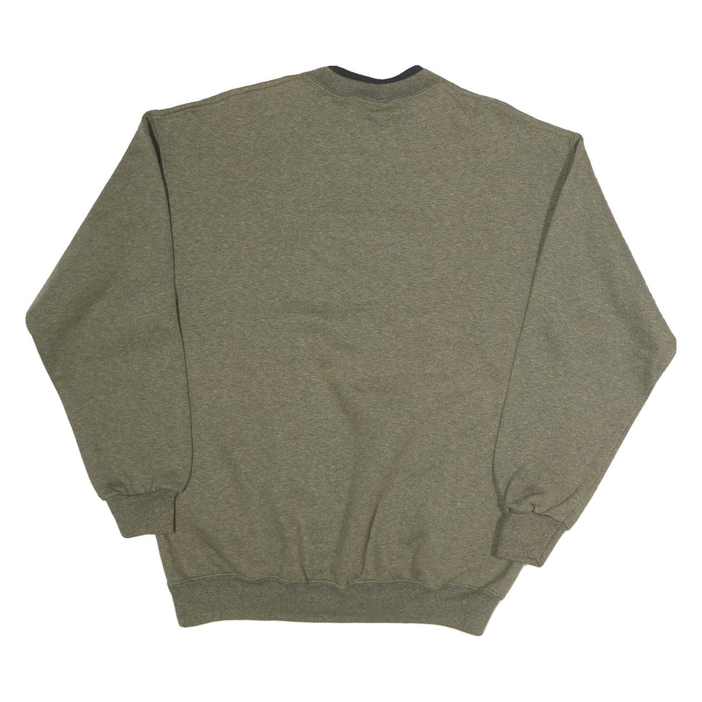 LEE Mens Green Crew Neck M Snowman Graphic Cotton Sweatshirt Pullover