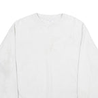 CHAMPION REVERSE WEAVE Mens White Crew Neck L Cotton Blend Sweatshirt Pullover