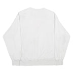 CHAMPION REVERSE WEAVE Mens White Crew Neck L Cotton Blend Sweatshirt Pullover