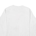 CHAMPION REVERSE WEAVE Mens White Crew Neck L Cotton Blend Sweatshirt Pullover