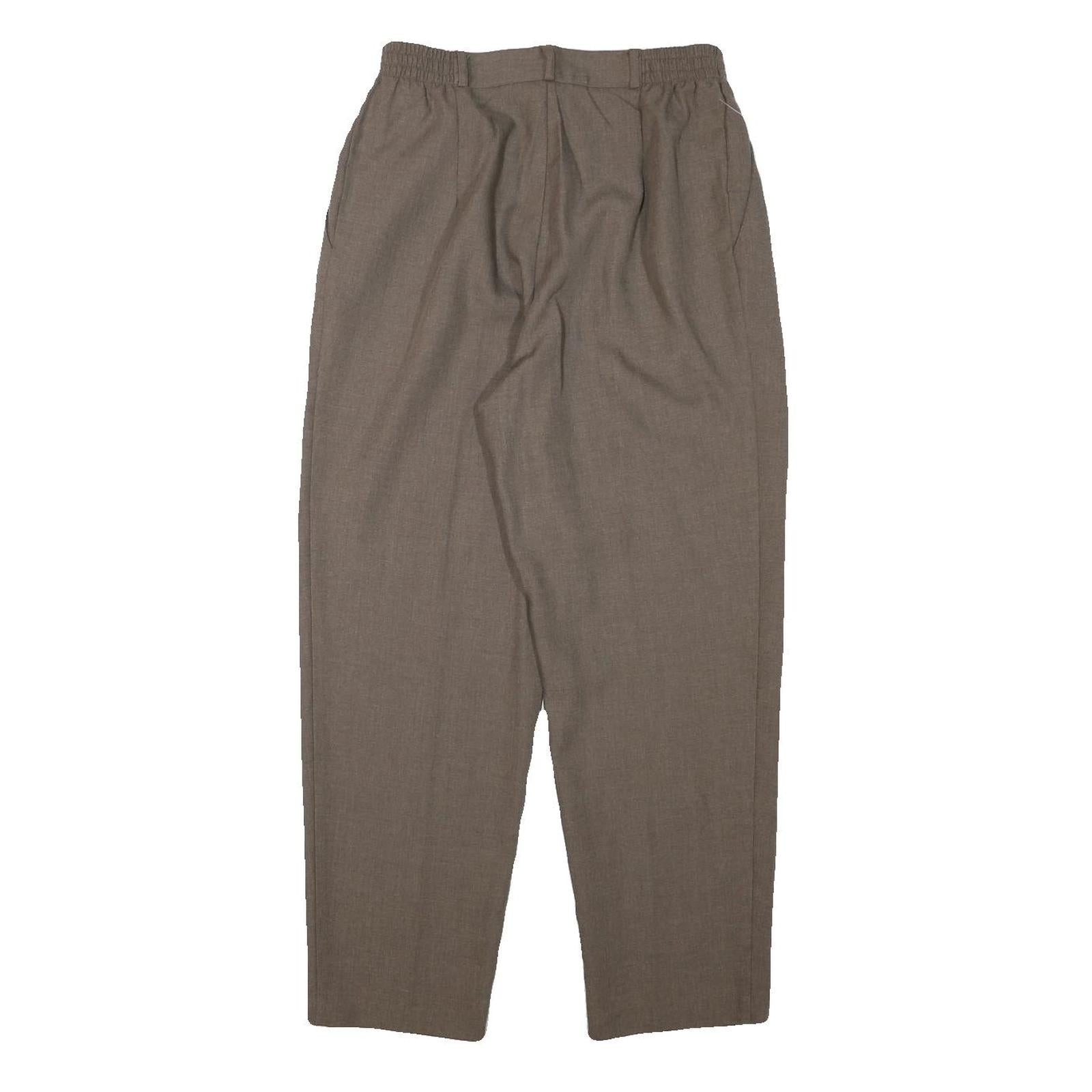 FUNDAMENTAL THINGS Womens Polyester Blend Beige Relaxed Straight Trousers W26