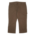 DICKIES Mens Cotton Blend Brown Relaxed Straight Trousers W40 L25 Workwear