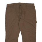 DICKIES Mens Cotton Blend Brown Relaxed Straight Trousers W40 L25 Workwear