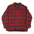 CANYON Mens Red Black Check Shirt XL Casual Cotton Blend Button Up Flannel