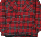 CANYON Mens Red Black Check Shirt XL Casual Cotton Blend Button Up Flannel