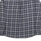 EDDIE BAUER Mens Blue & White Check Shirt L Button-Down Collar Long Sleeve