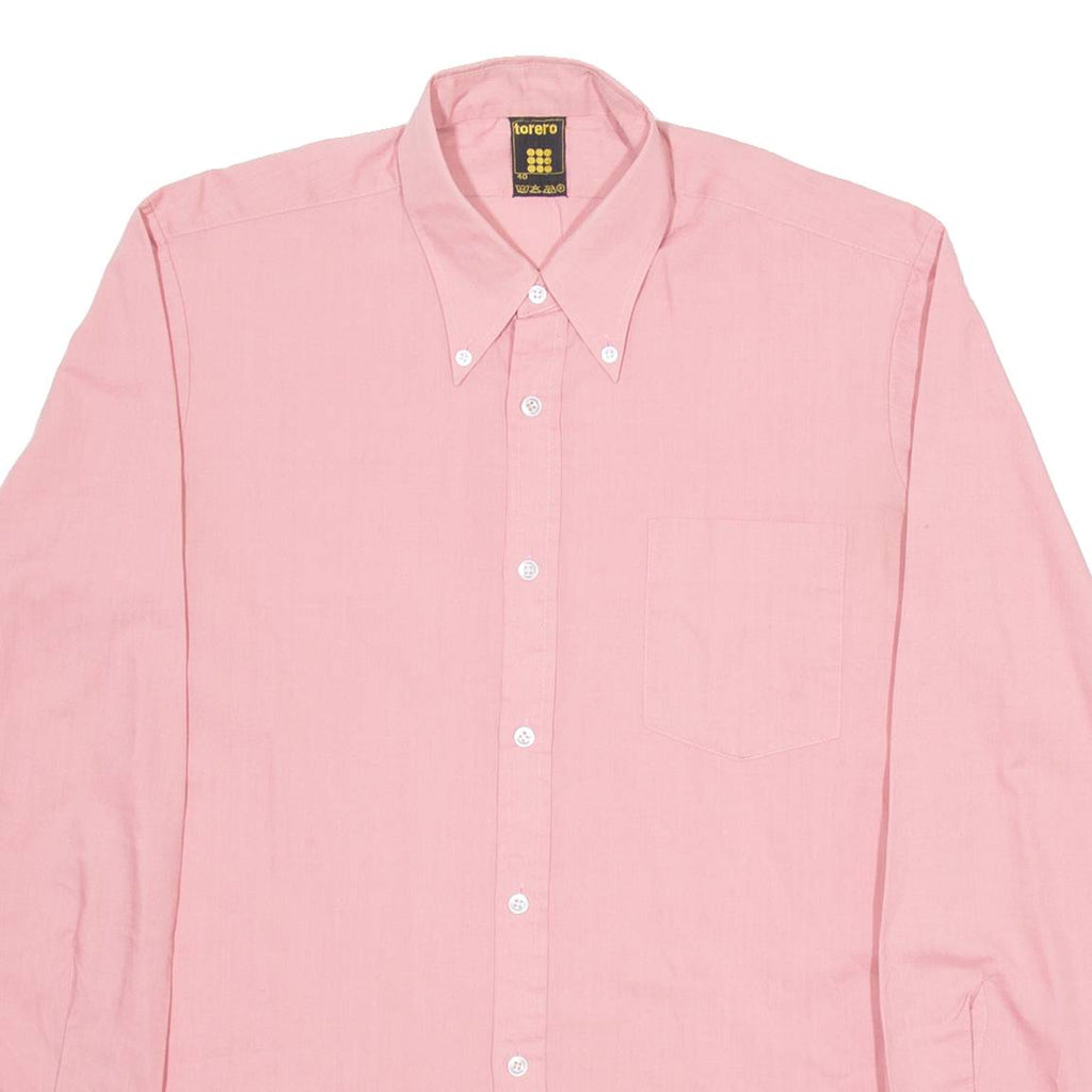 TORERO Mens Plain Shirt Red Long Sleeve M
