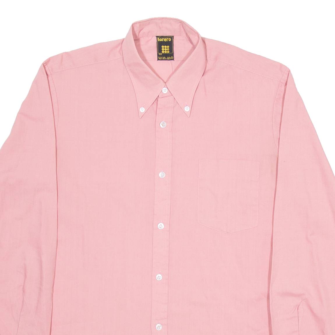 TORERO Mens Plain Shirt Red Long Sleeve M
