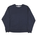 CHAMPION Mens Navy Blue Cotton Blend Crew Neck Sweatshirt L Casual Pullover
