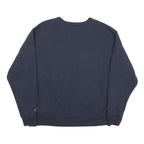 CHAMPION Mens Navy Blue Cotton Blend Crew Neck Sweatshirt L Casual Pullover