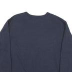 CHAMPION Mens Navy Blue Cotton Blend Crew Neck Sweatshirt L Casual Pullover
