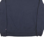 CHAMPION Mens Navy Blue Cotton Blend Crew Neck Sweatshirt L Casual Pullover