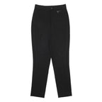 PRADA Womens Black Wool Blend Slim Zip Straight Trousers W26 L29 Elegant Fit