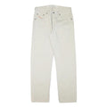 DIESEL Mens Cotton Blend White Regular Straight Trousers W34 L33 Casual Button