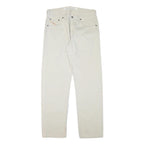 DIESEL Mens Cotton Blend White Regular Straight Trousers W34 L33 Casual Button