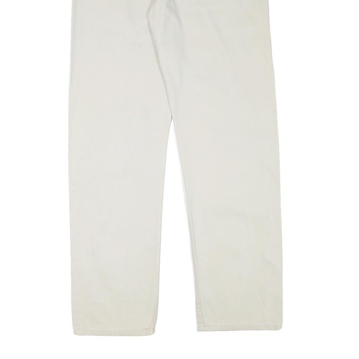 DIESEL Mens Cotton Blend White Regular Straight Trousers W34 L33 Casual Button