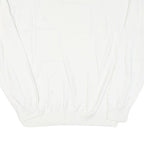 NAUTICA Mens White Pullover Plain Crew Neck Basic Knit L Cotton Blend Jumper