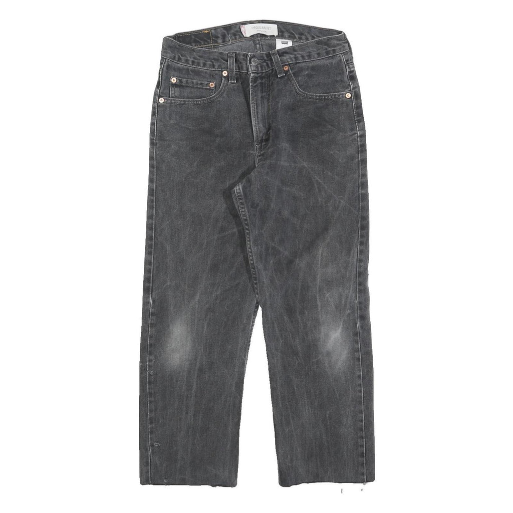 LEVI'S 505 Mens Black Regular Straight Denim Cotton Blend Dark W31 L25 Classic