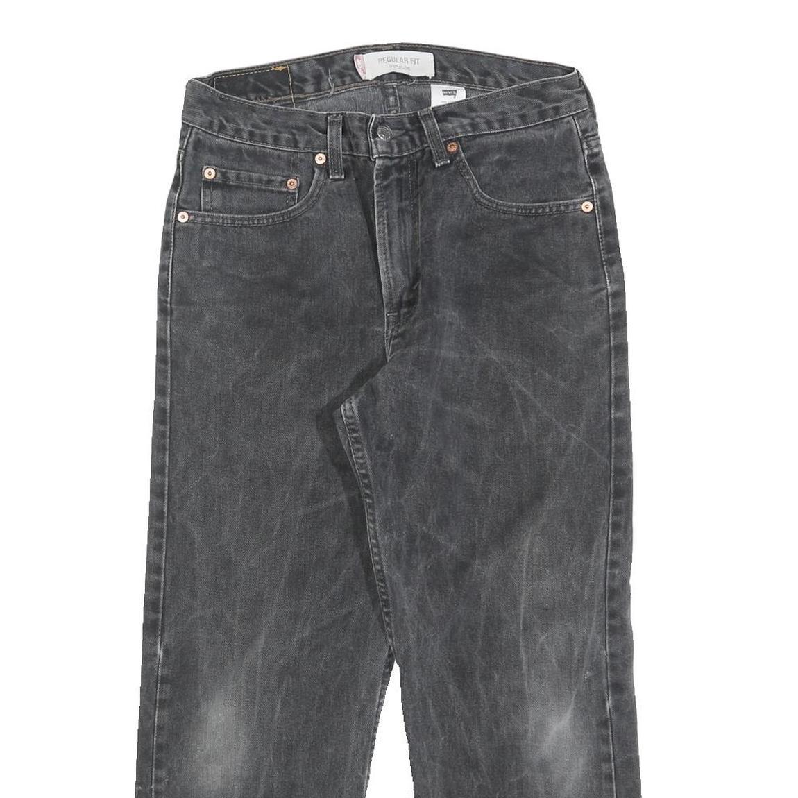 LEVI'S 505 Mens Black Regular Straight Denim Cotton Blend Dark W31 L25 Classic