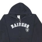 NFL Womens Black Raiders Full Zip Hoodie XL Sports Fanwear