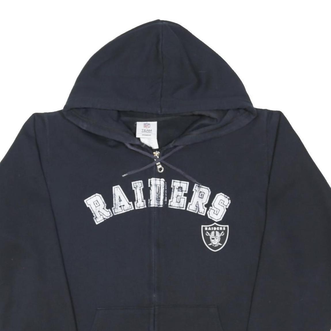 NFL Womens Black Raiders Full Zip Hoodie XL Sports Fanwear