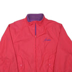 NAUTICA Mens Red & Purple Zip Jacket L Cotton Blend Plain Casual Lightweight