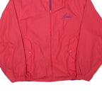 NAUTICA Mens Red & Purple Zip Jacket L Cotton Blend Plain Casual Lightweight