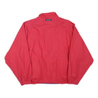 NAUTICA Mens Red & Purple Zip Jacket L Cotton Blend Plain Casual Lightweight