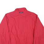 NAUTICA Mens Red & Purple Zip Jacket L Cotton Blend Plain Casual Lightweight