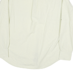 NAUTICA Mens Cream & Green Check Cotton Blend Shirt S Button-Down Collar Long
