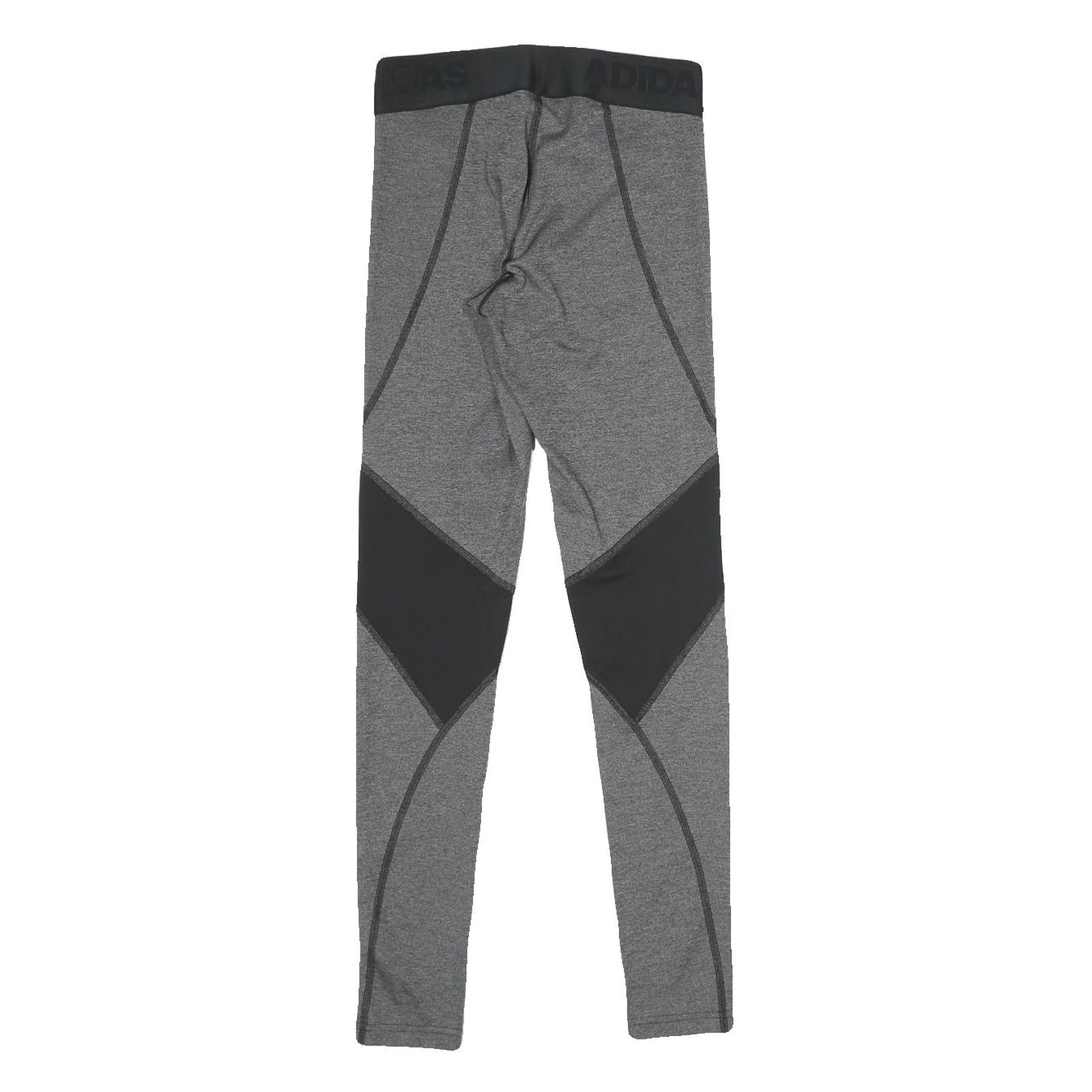 ADIDAS Womens Joggers Grey & Black Slim Tapered XS W22 L28 Activewear Leggings