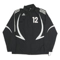 ADIDAS Mens Black & White Zip Jacket M Polyester Blend Sports Casual