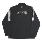 ADIDAS Mens Black & White Zip Jacket M Polyester Blend Sports Casual