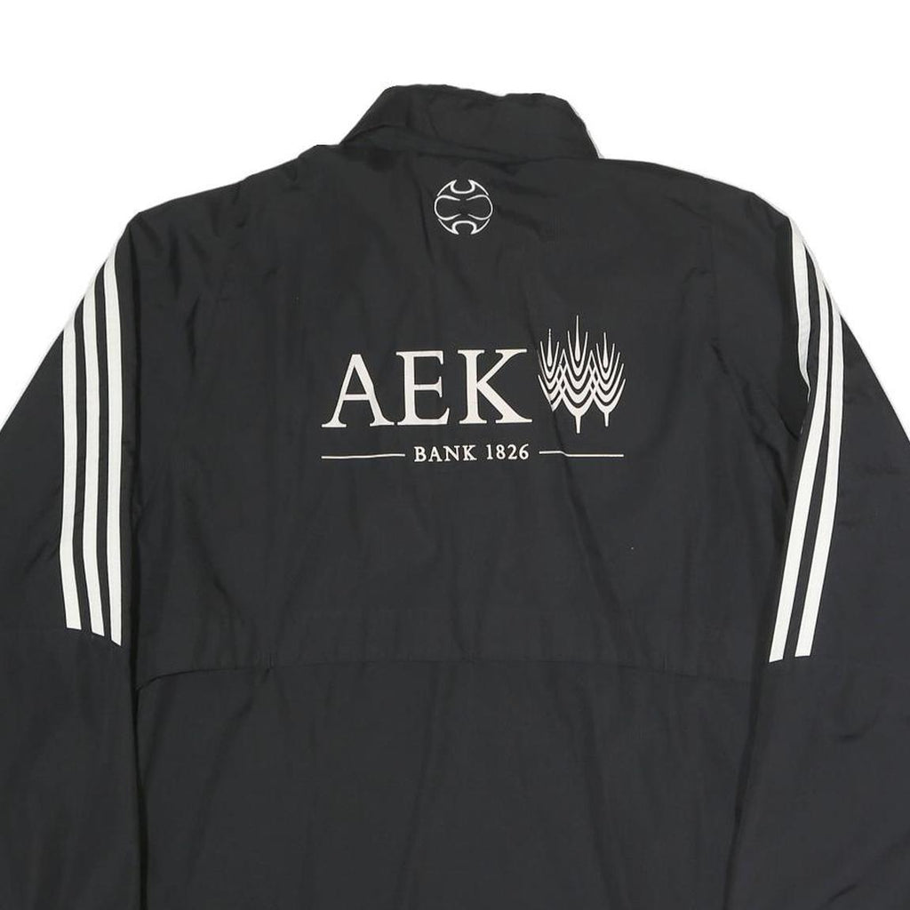 ADIDAS Mens Black & White Zip Jacket M Polyester Blend Sports Casual