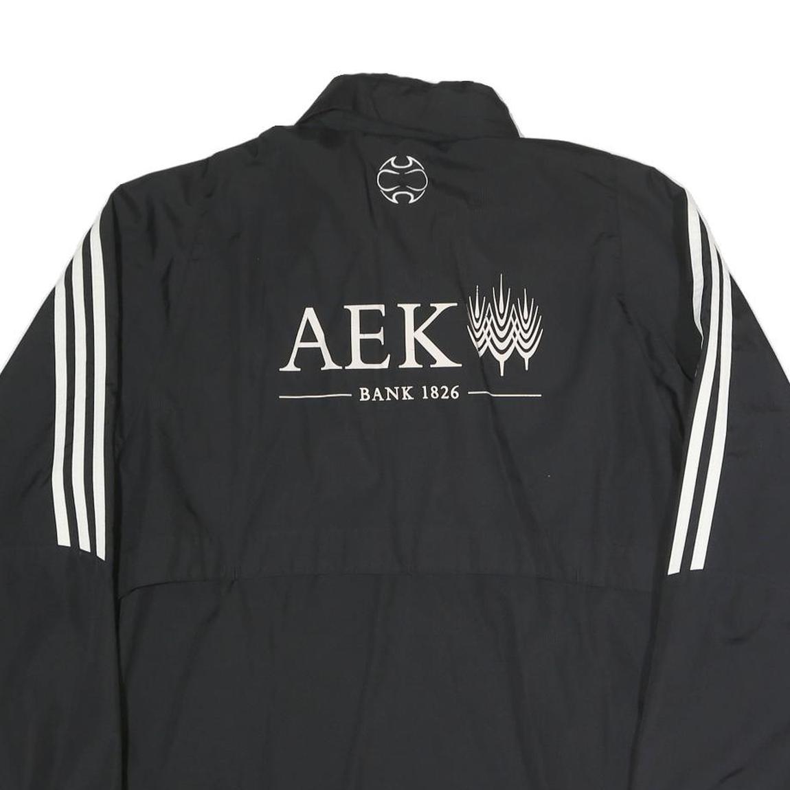 ADIDAS Mens Black & White Zip Jacket M Polyester Blend Sports Casual