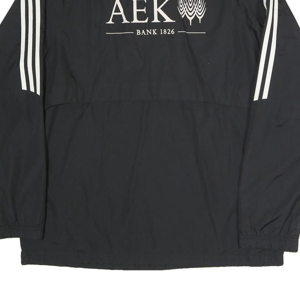 ADIDAS Mens Black & White Zip Jacket M Polyester Blend Sports Casual