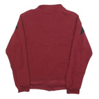 STARTER Mens Maroon & Black Zip Jacket S Cotton Blend Plain Casual Retro 90s