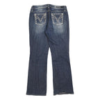 VIGOSS Womens Denim Blue Regular Bootcut Jeans Cotton Blend W32 L32 Classic