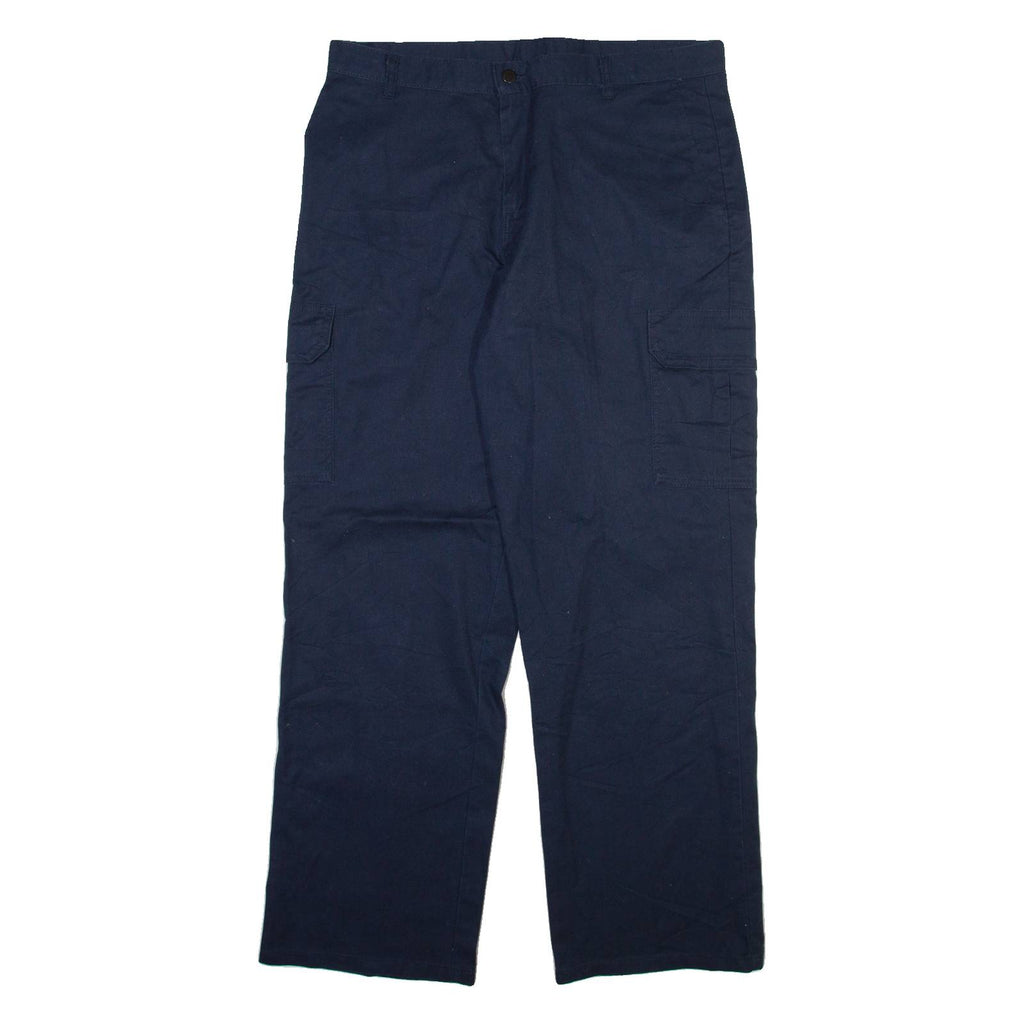 DICKIES Cargo Mens Trousers Blue Relaxed Straight W36 L31