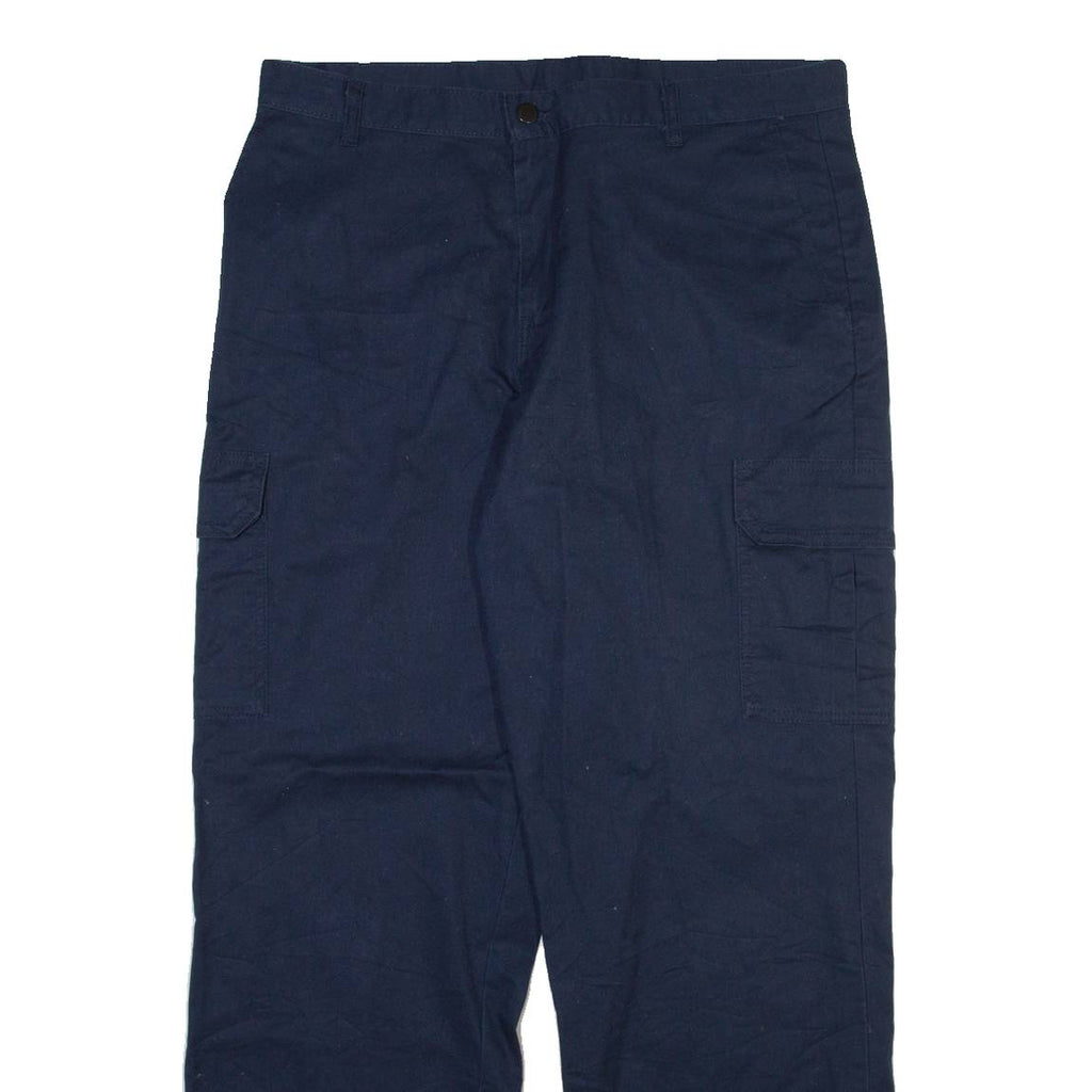 DICKIES Cargo Mens Trousers Blue Relaxed Straight W36 L31