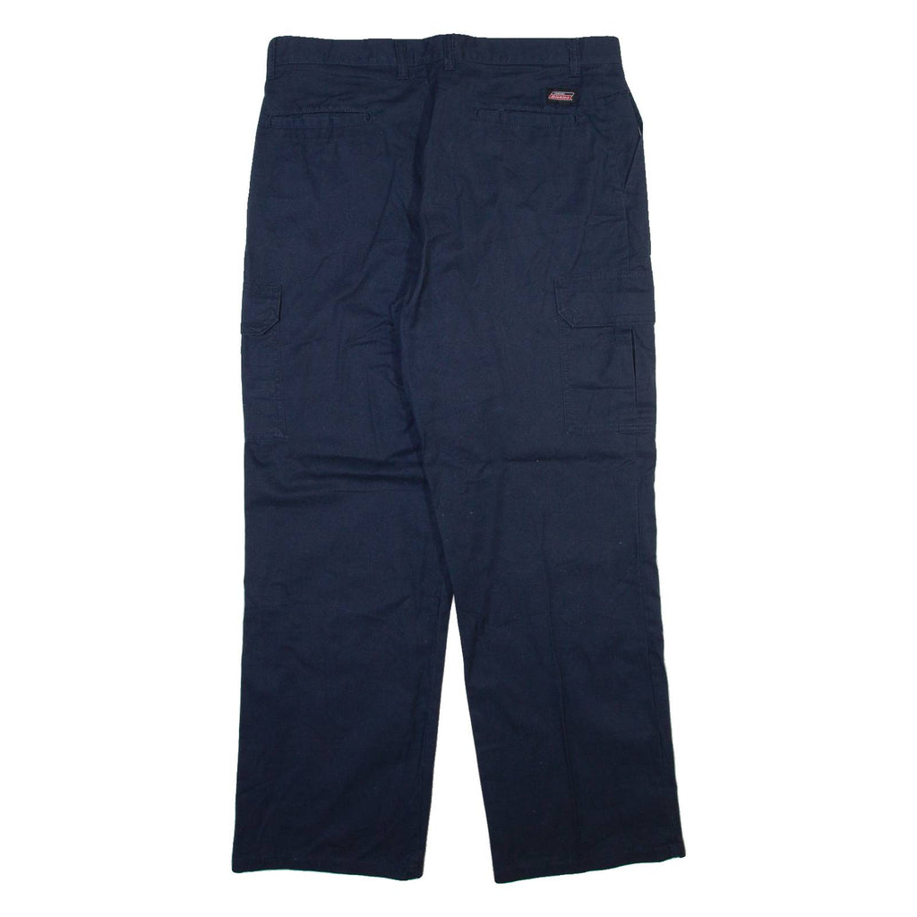 DICKIES Cargo Mens Trousers Blue Relaxed Straight W36 L31